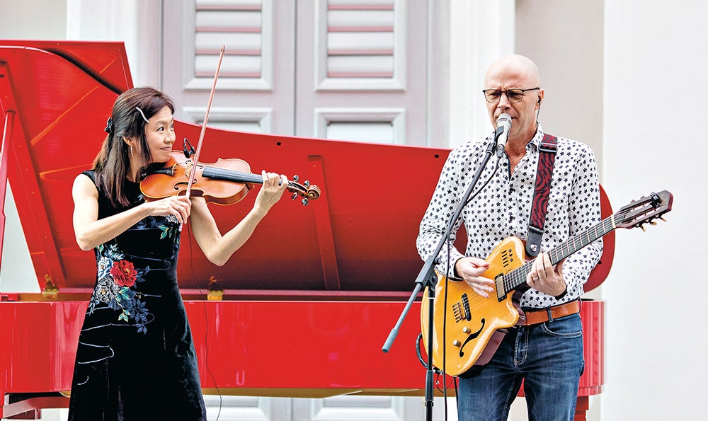 Ms Chai and Mr Kranen during a performance at the National Museum.