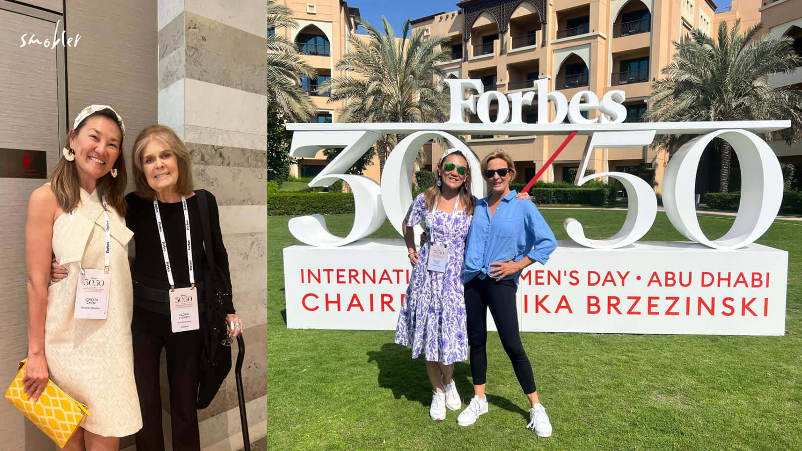 (left to right) Dr Chen with feminist icon Gloria Steinem and MSNBC anchor Mika Brzezinski  at Forbes 50 Over 50.