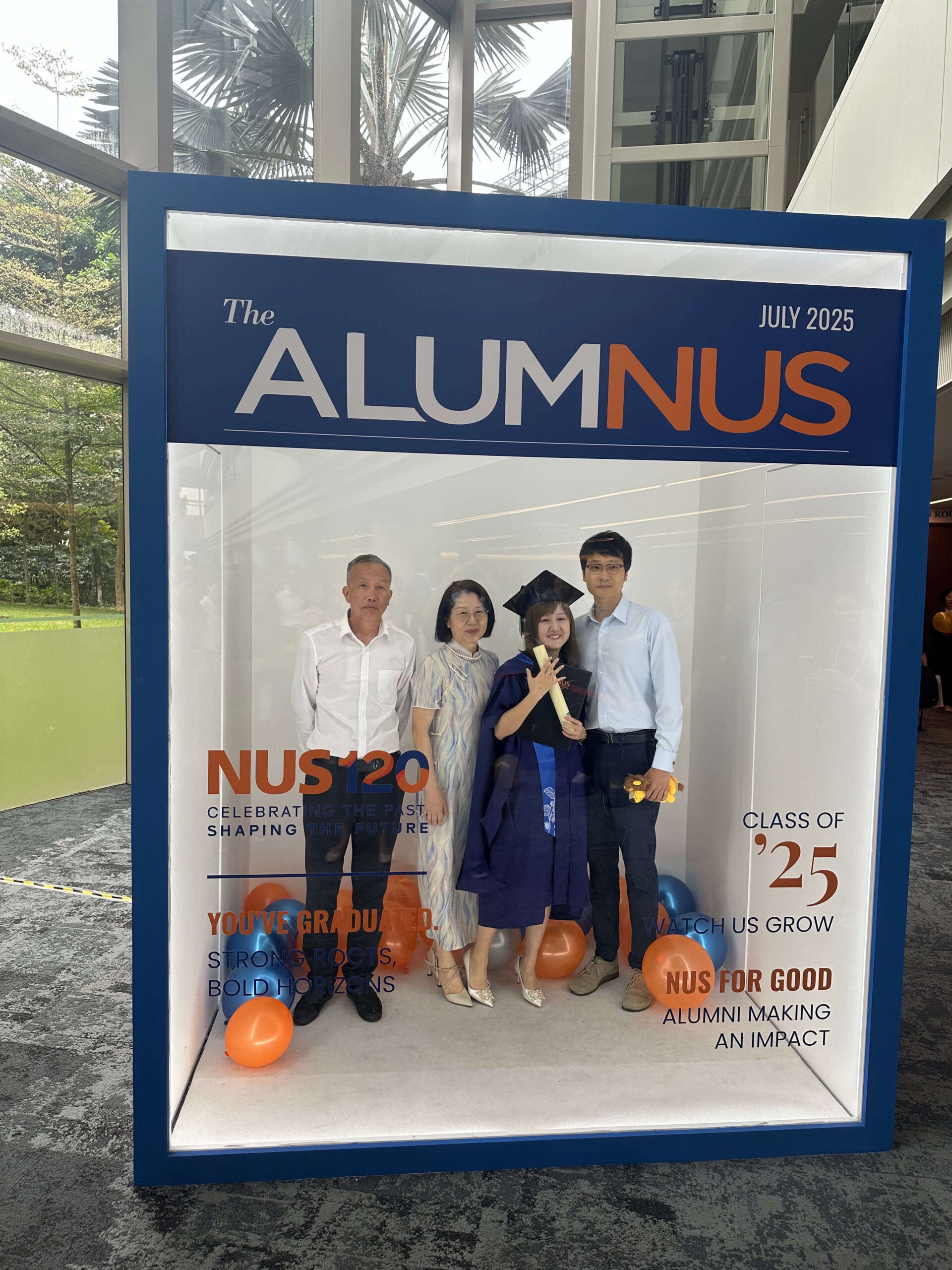 Celebrating an engagement with the family