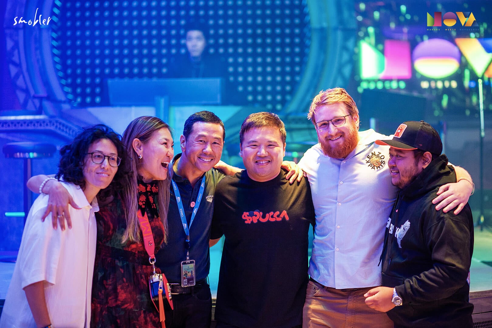 (left to right) Ariel Wengroff (VP Communications, Ledger), Dr Loretta Chen, Evan Auyang (Group President, Animoca Brands), Sung Woo (Founder, Pucca), Wes Parkinson (Co-Founder, Rare Network), and Naqib Noor (Co-Founder, Ordzaar) @ NOVA 2024 : Singapore Edition