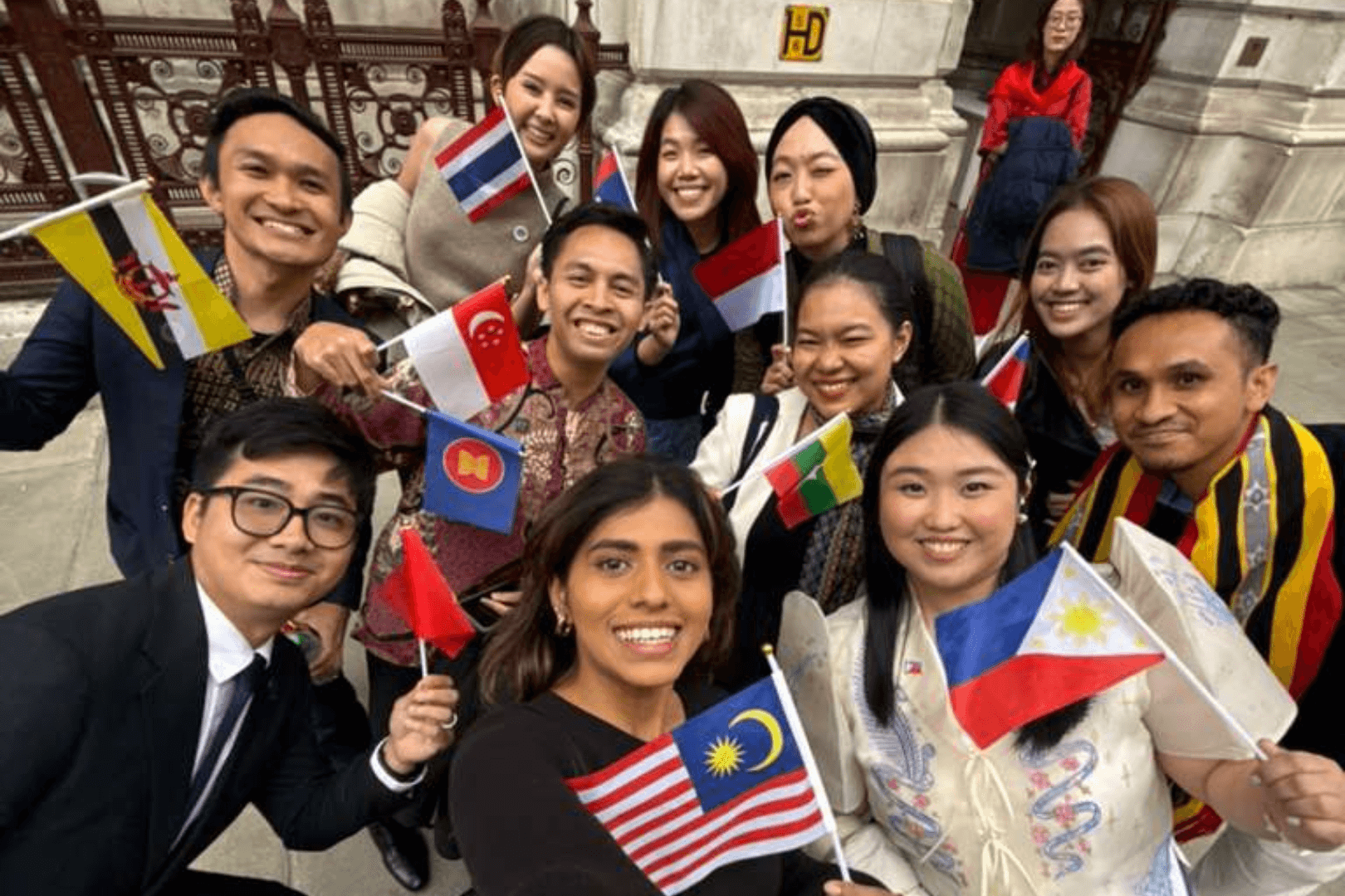 Mr Danial with fellow ASEAN-Chevening scholars from ASEAN countries