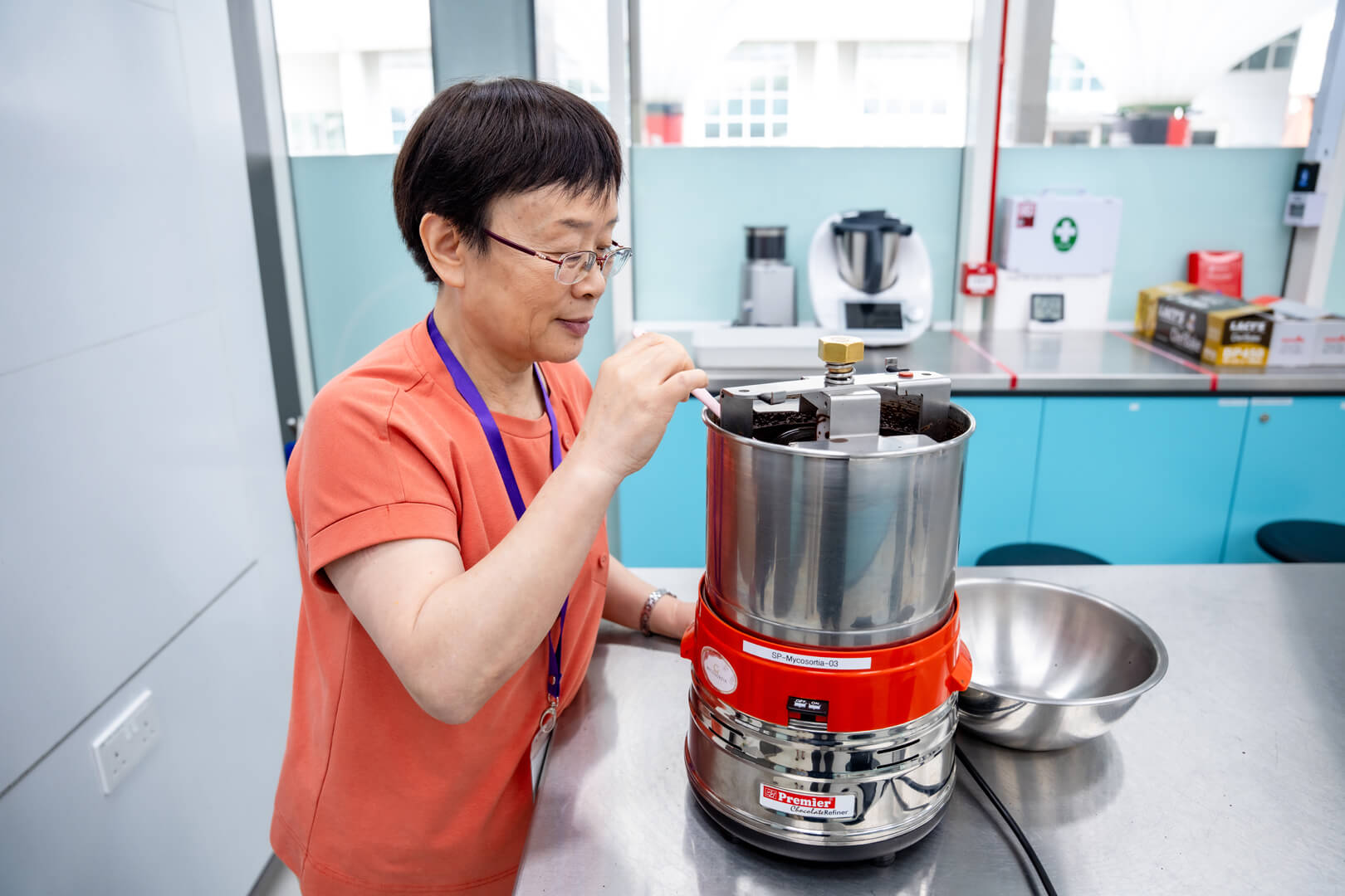 Mycosortia uses fermentation and food science techniques to upcycle okara, a soybean by-product, into ingredients for its chocolate products.