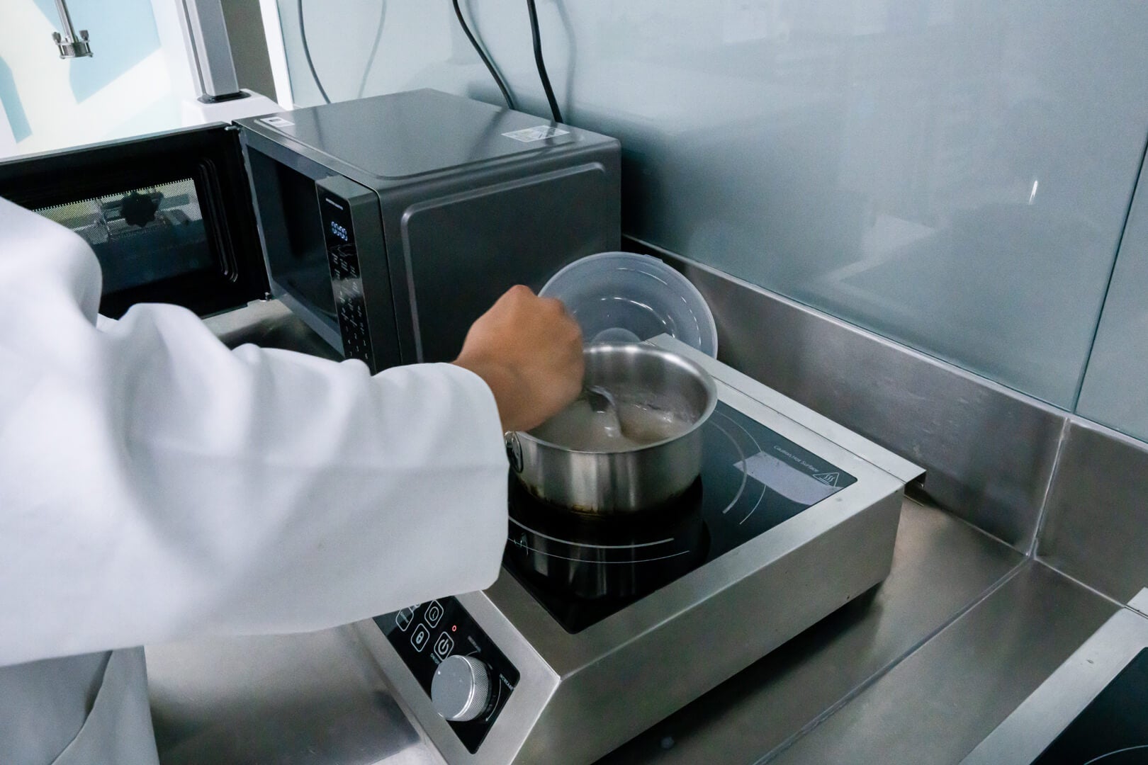 Mycosortia uses fermentation and food science techniques to upcycle okara, a soybean by-product, into ingredients for its chocolate products.