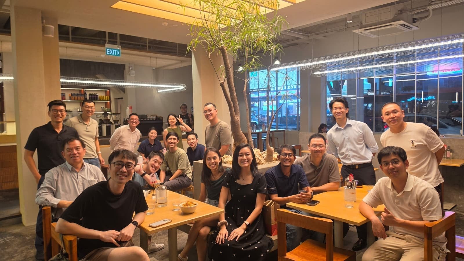 Reunited a decade later, celebrating ten years of friendship and shared memories.